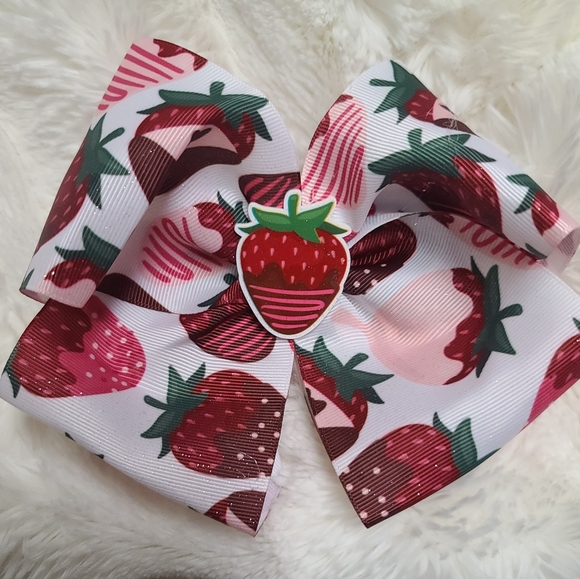 Other - Strawberry jumbo hair bow